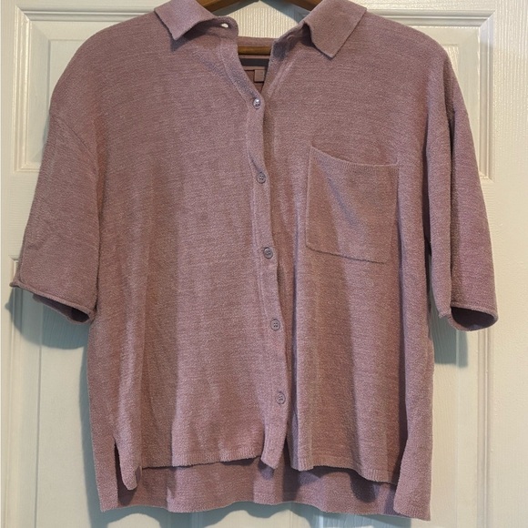 Barefoot Dreams Tops - Title:Barefoot Dreams CozyChic Ultra Lite Shirt Women’s M Dusty Mauve Button